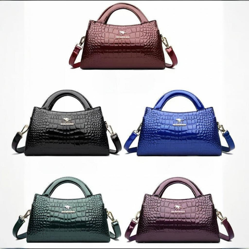 Women'S Kangaroo Bags - Sac à bandoulière motif crocodile kangourou,