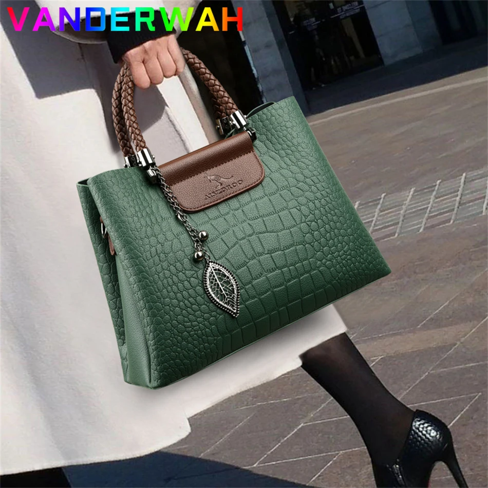 Women'S Kangaroo Bags - Sac à bandoulière crocodile 3 couches