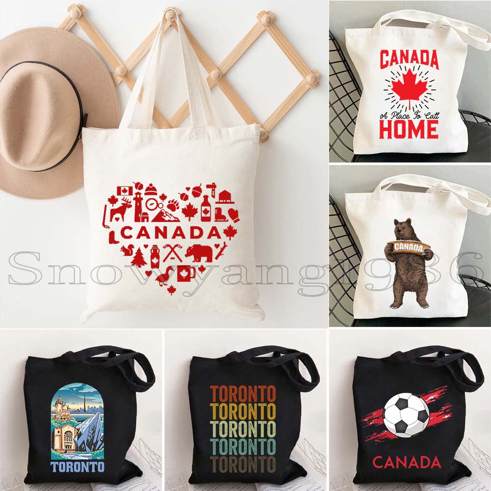 Women Bags In Canada - Canada carte drapeau heureux canadien fille