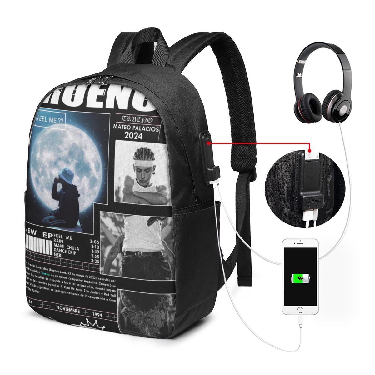 Women Bags Laptop - Sac à dos Hip Hop Trueno