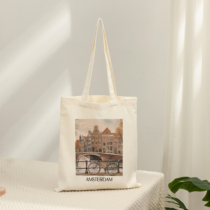 Women Bags Netherlands - Sac fourre-tout en toile imprimé vintage