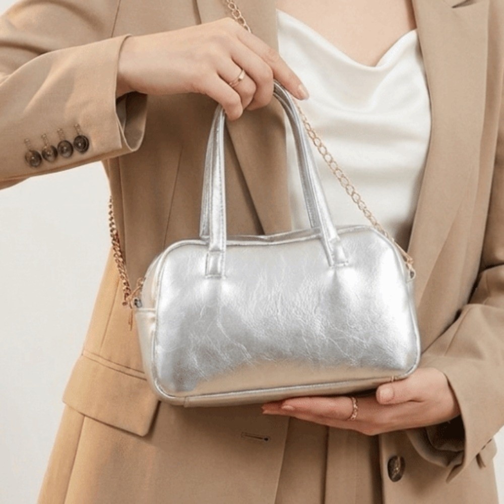 Sac Boston en similicuir métal - Women Bags For Office Use avis et prix