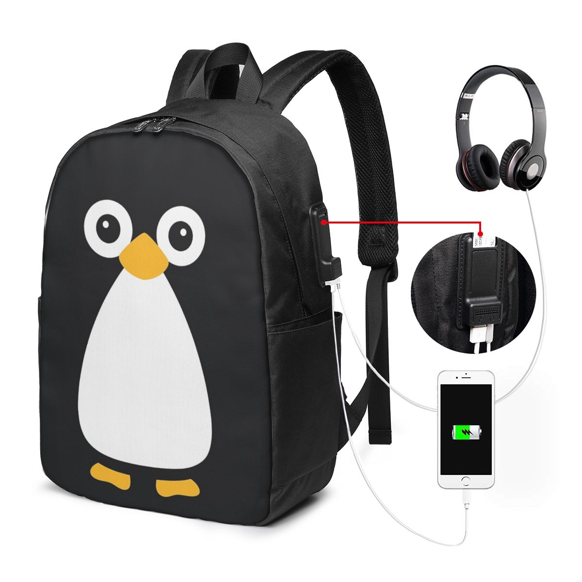 Sac à dos pingouin mignon en f - Women Bags Laptop avis et prix