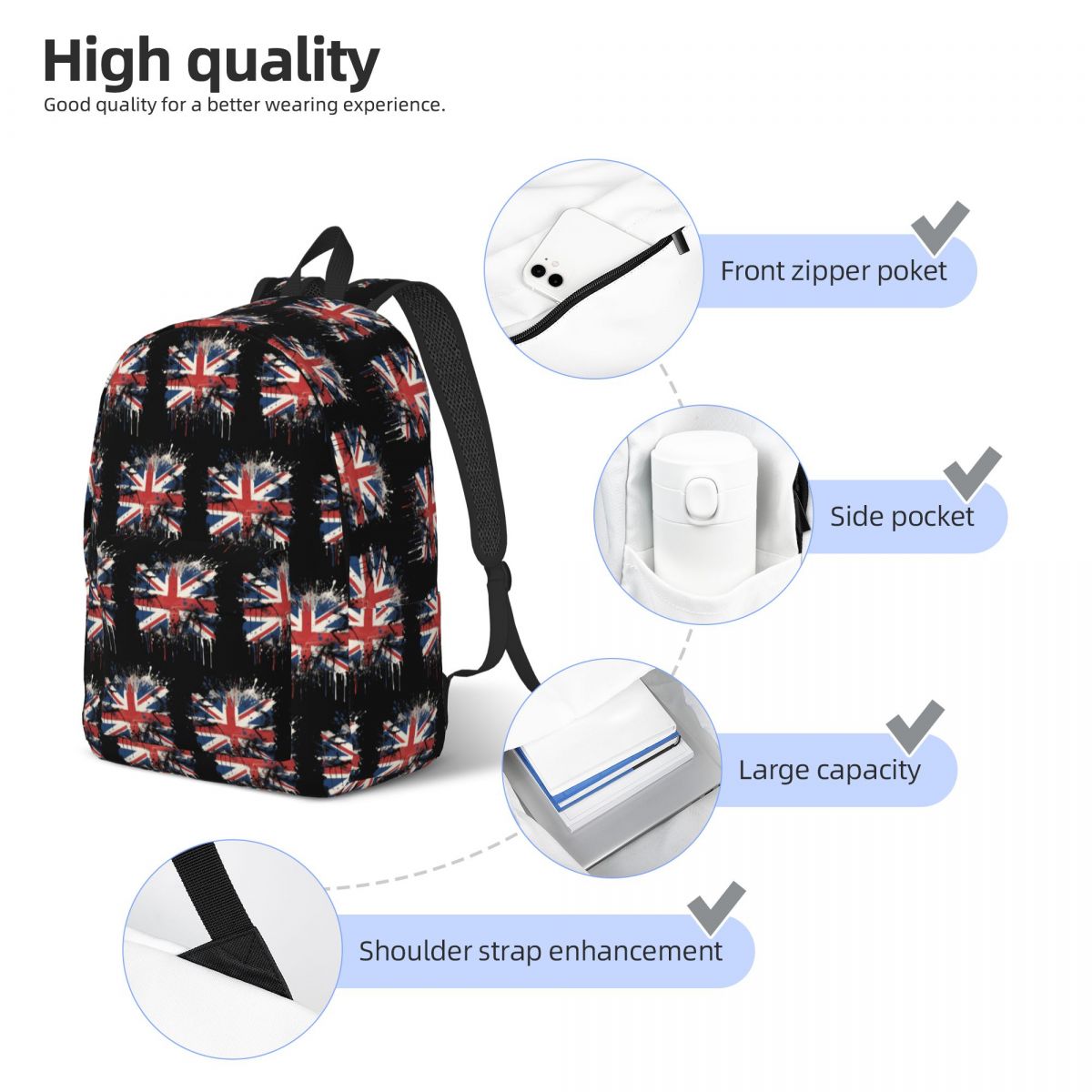 Sac à dos Union Jack Flag Of T - Women Bags Uk Sale avis et prix